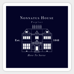 Nonnatus House | White Ink Sticker